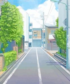 Aesthetic Anime Street Paint By Numbers