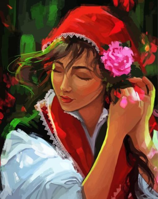 Beautiful Bulgarian Lady Paint By Numbers