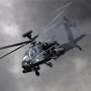 Black And White Apache Helicopter Paint By Numbers