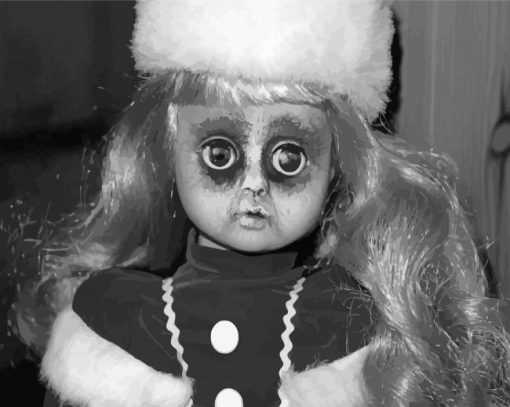 Black And White Horror Dolls Paint By Numbers