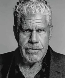 Black And White Ron Perlman Paint By Numbers