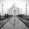 Black And White India Taj Mahal Paint By Numbers