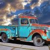 Blue Rusty Truck Paint By Numbers