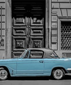 Blue Vintage Car Italy Paint By Numbers