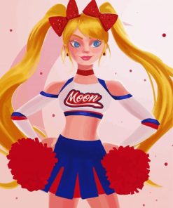 Cheerleader Anime Girl Art Paint By Numbers