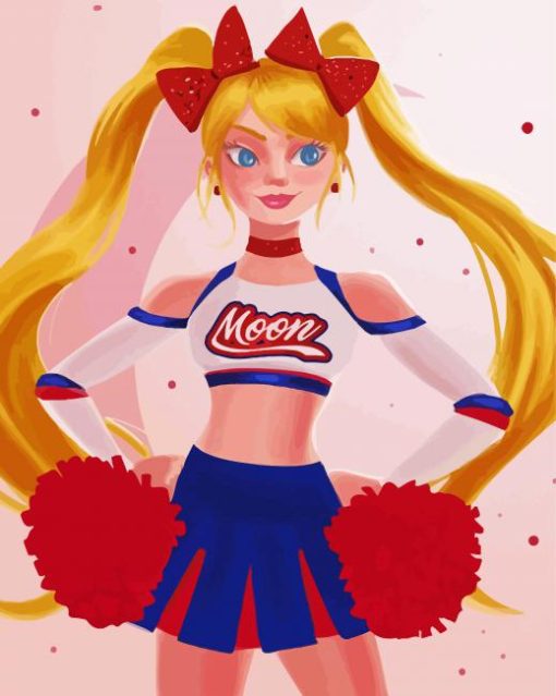 Cheerleader Anime Girl Art Paint By Numbers