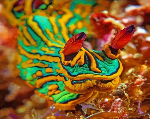 Close Up Sea Slug Paint By Numbers