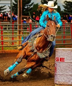 Colorful Barrel racing Paint By Numbers