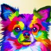 Colorful Chihuahua Dog Paint By Numbers