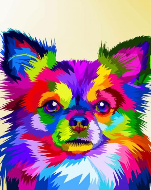 Colorful Chihuahua Dog Paint By Numbers