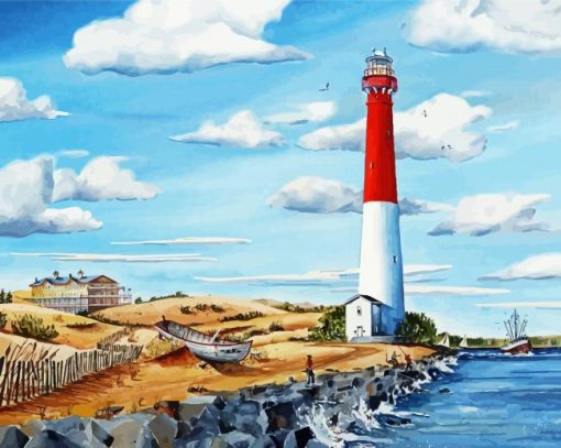 Cool Barnegat Lighthouse Paint By Numbers