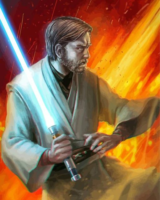 Cool Obi Wan Warrior Paint By Numbers