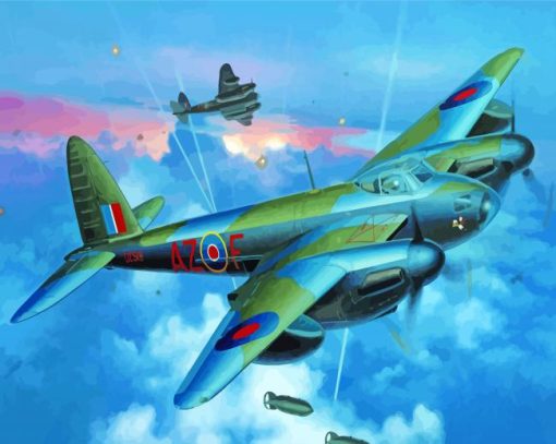 De Havilland Mosquito War Aircraft Paint By Numbers