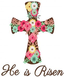 Floral Cross Paint By Numbers