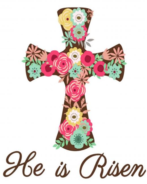 Floral Cross Paint By Numbers