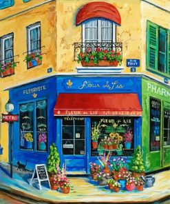 Fench Flower Shop Paint By Numbers