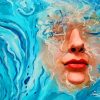 Girl Face Under Water Art Paint By Numbers