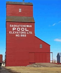 Grain Elevators Paint By Numbers