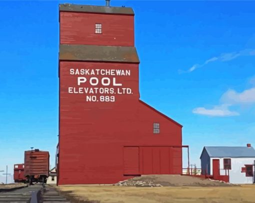 Grain Elevators Paint By Numbers