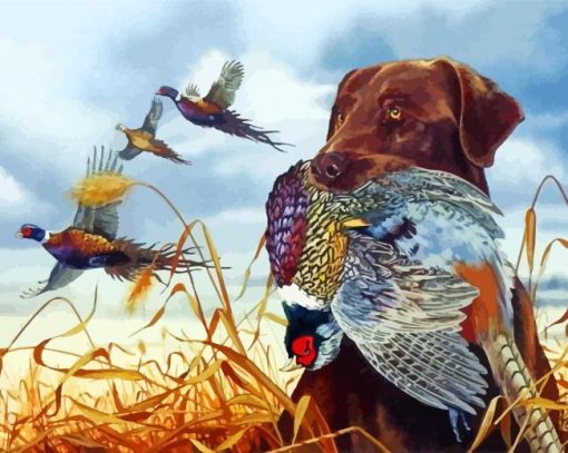 Labrador Hunting Bird Art Paint By Numbers