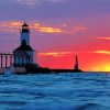 Lighthouse And Sea Tower Sunset Paint By Numbers