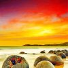 Moeraki Boulders New Zealand Paint By Numbers