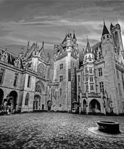 Monochrome Pierrefonds Castle Paint By Numbers