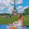 Paris Picnic Girl Paint By Numbers