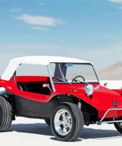 Red Beach Buggy Paint By Numbers