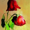 Red Dying Rose Paint By Numbers