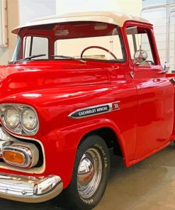 Red Chevy Apache Paint By Numbers