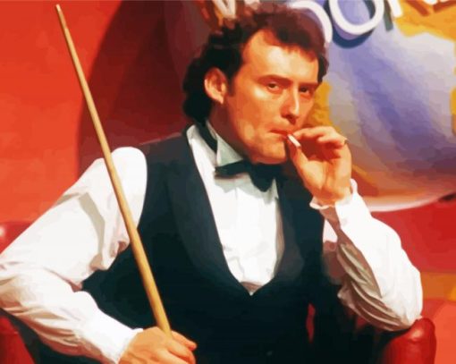 Retro Jimmy White Snooker Paint By Numbers