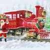 Snowy Christmas Train Paint By Numbers