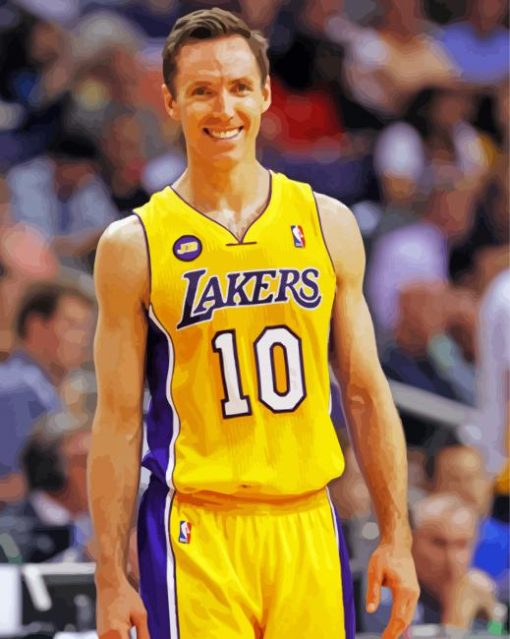 Steve Nash Lakers Player Paint By Numbers