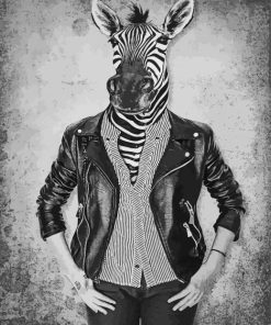 Stylish Mr Zebra Paint By Numbers