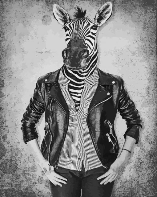 Stylish Mr Zebra Paint By Numbers