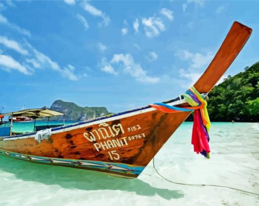 Thailand Boat Paint By Numbers