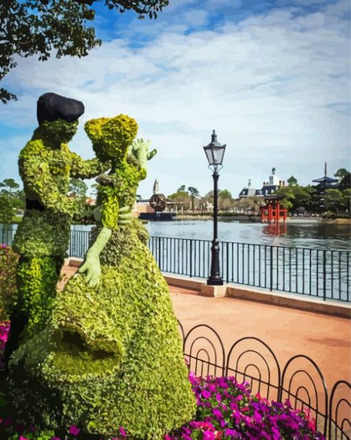 Topiary Couple Paint By Numbers