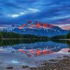 Tow Jack Lake Sunset Mountain Paint By Numbers