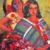 Vintage Mexican Ladies Paint By Numbers