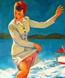 Vintage Woman Gil Elvgren Paint By Numbers