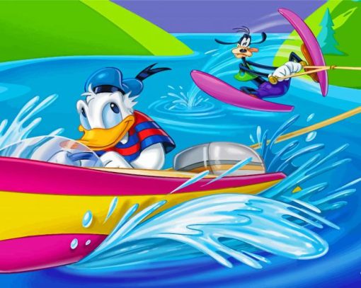 Water Skiing Paint By Numbers