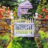 White Picket Fence Gate Art Paint By Numbers