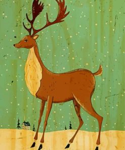 Winter Deer By Warren Kimble Paint By Numbers