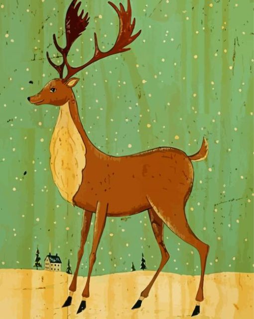 Winter Deer By Warren Kimble Paint By Numbers