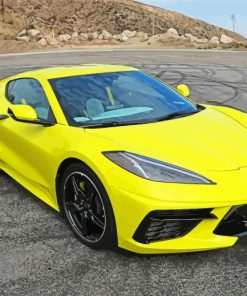 Yellow Chevy Corvette Stingray Paint By Numbers