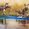 African Hunting Dogs Wildlife Paint By Numbers