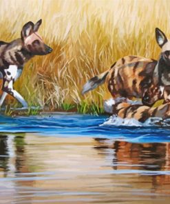 African Hunting Dogs Wildlife Paint By Numbers