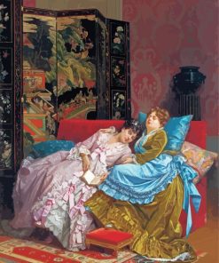 An Afternoon Idyll By Auguste Toulmouche Paint By Numbers