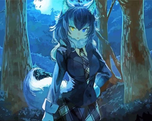 Anime Wolf Girl Paint By Numbers